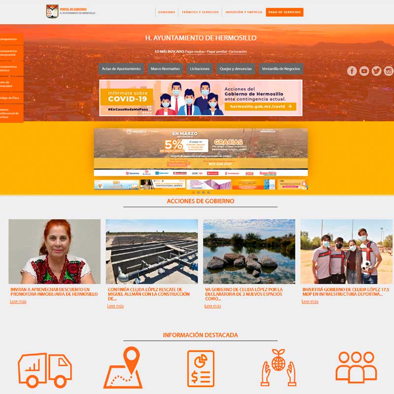 Desarrollo de sitio web Hermosillo